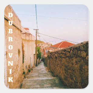 Adesivo Quadrado Cidade de Dubrovnik, Dalmácia, Croácia