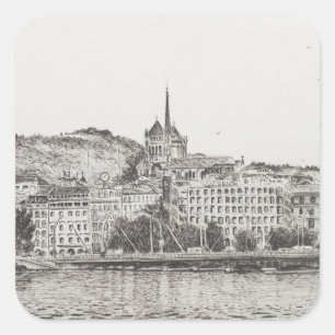 Adesivo Quadrado Cidade de Genebra 2011