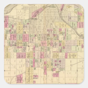 Adesivo Quadrado Cidade de Omaha, Nebraska