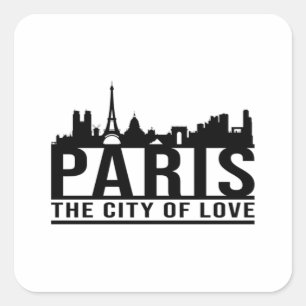 Adesivo Quadrado Cidade de Paris, França, cidade de Skyline Gift I