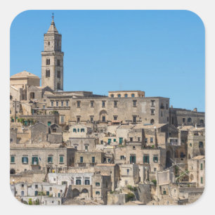 Adesivo Quadrado Cidade de Sassi di Matera na Itália