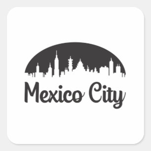 Adesivo Quadrado Cidade do México - Cidade do México - Skyline Trip