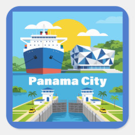 Adesivo Quadrado Cidade do Panamá Panamá