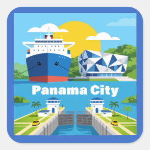 Adesivo Quadrado Cidade do Panamá Panamá