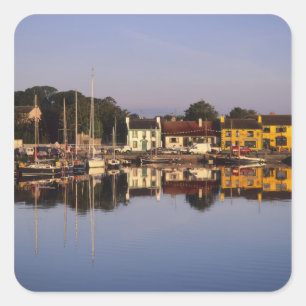 Adesivo Quadrado Cidade e porto, Kinvarra, Condado de Galway,