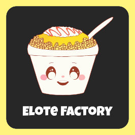 Adesivo Quadrado Cidade Mexicana De Milho Em Uma Taça