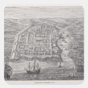 Adesivo Quadrado Cidade velha de Santo Domingo