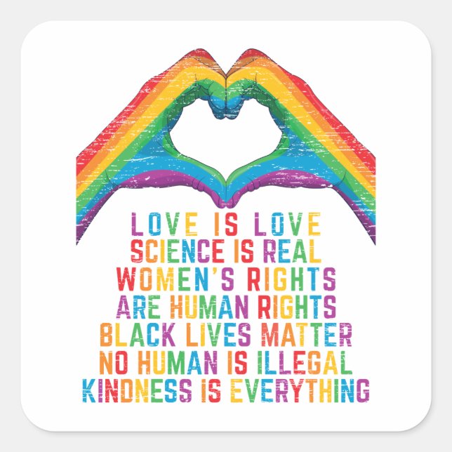 Adesivo Quadrado ciência é real - vida negra é matéria (Frente)