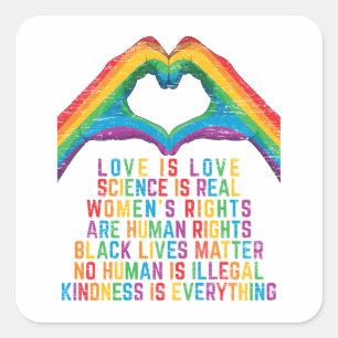 Adesivo Quadrado ciência é real - vida negra é matéria