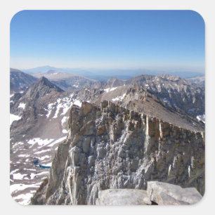 Adesivo Quadrado Cimeira do Mt Whitney - John Muir Trail - Sierra