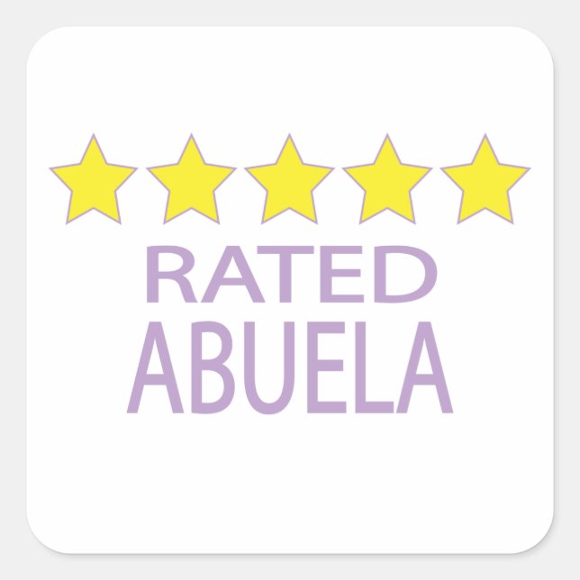 Adesivo Quadrado Cinco estrelas Abuela (Frente)