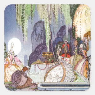 Adesivo Quadrado Cinderella de Kay Nielsen na bola