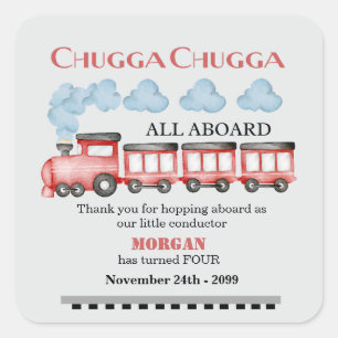 Adesivo Quadrado Cinto-d-água Cinto Vermelho Qualquer Idade Anivers