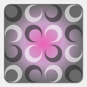 Adesivo Quadrado Cinza Damask e rosa