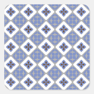 Adesivo Quadrado Cinza floral marroquino Brown do Lilac do teste