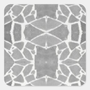 Adesivo Quadrado Cinzas Azulejos de pedra branca Padrão Mosaico