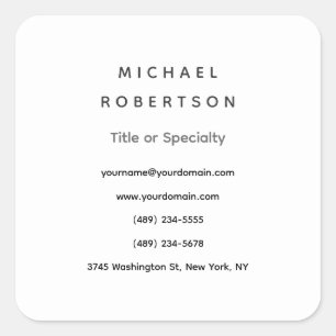 Adesivo Quadrado Cinzas Brancas Mínimas Modernas e Limpas