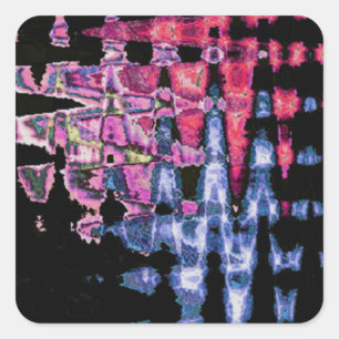 Adesivo Quadrado Cinzas de Cinza Roxo bonito e Aquarelas Negras