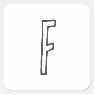 Adesivo Quadrado Cinzas e Letra Branca Inicial Monograma Simples