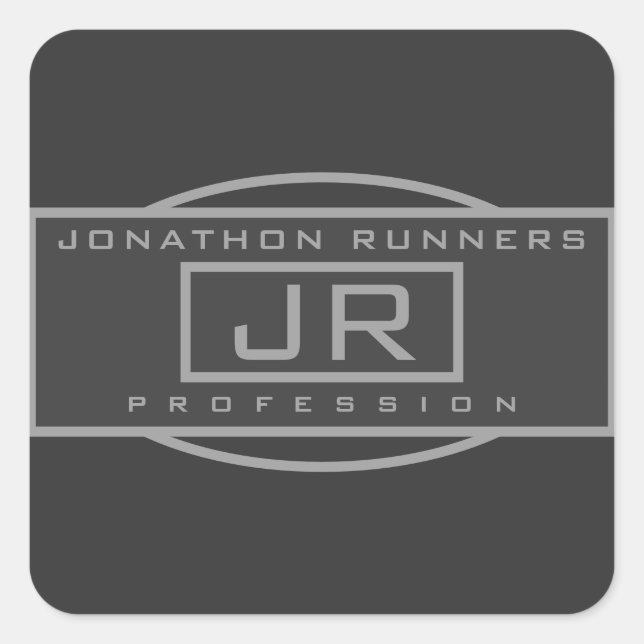 Adesivo Quadrado Cinzas geométricas esportivas masculinas e cinzas  (Frente)