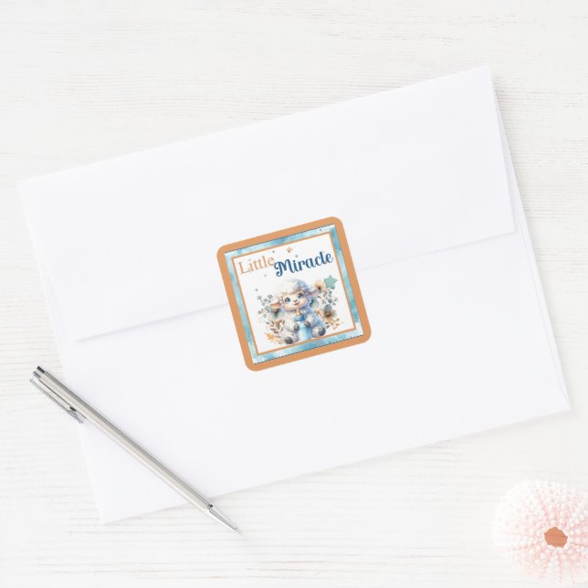 Adesivo Quadrado Circo de Bebês (Envelope)