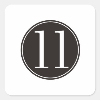 Adesivo Quadrado Círculo #11 preto (parte dianteira)