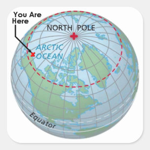 Adesivo Quadrado Círculo Ártico