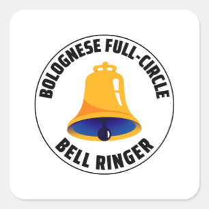 Adesivo Quadrado Círculo de Cheio de Bolonha Ringer Ringing