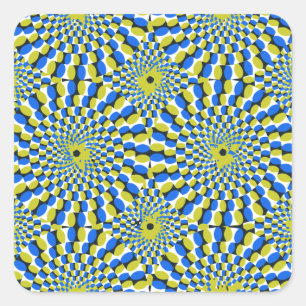 Adesivo Quadrado Círculo de ilusão