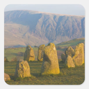Adesivo Quadrado Círculo de Pedras Castlerigg, Distrito dos Lagos,