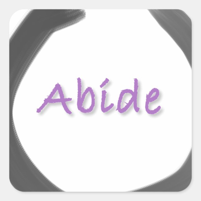 Adesivo Quadrado Círculo Enso Budista de bide Zen (Frente)