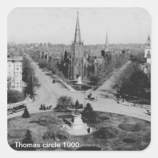 Adesivo Quadrado Círculo Thomas 1900 Vinheta