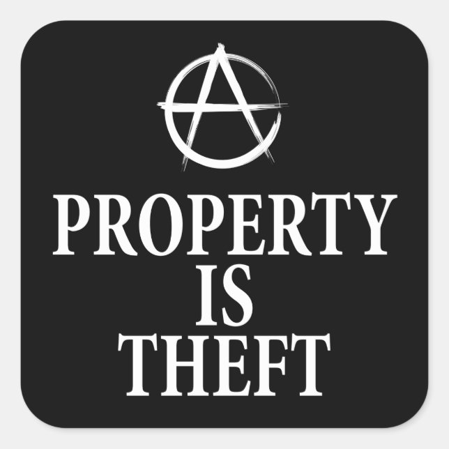 Adesivo Quadrado Citação anárquica (Frente)