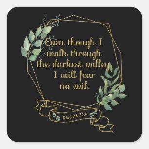 Adesivo Quadrado Citação da Tipografia da Bíblia Cristã Versa