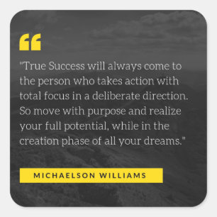 Adesivo Quadrado Citação de Design do FloState por Michaelson Willi