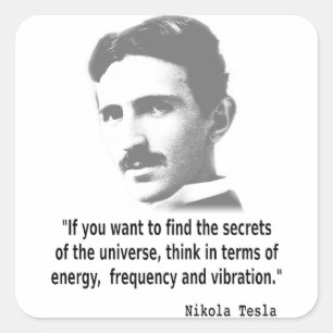 Adesivo Quadrado Citação De Nikola Tesla