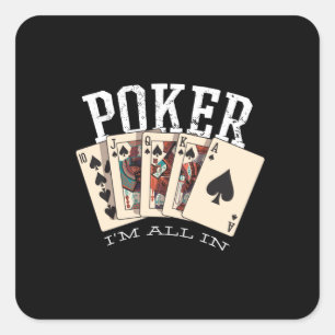 Adesivo Quadrado Citação de Poker para Jogador