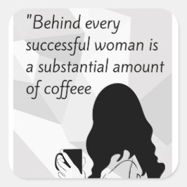Adesivo Quadrado citação do café