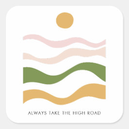 Adesivo Quadrado Citação Motivacional Abstrata Siga o Caminho Certo