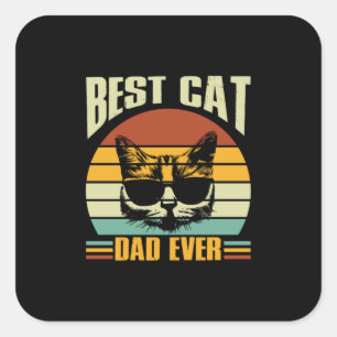 Adesivo Quadrado Citações de Avô Melhor Pai de Gato de Todos