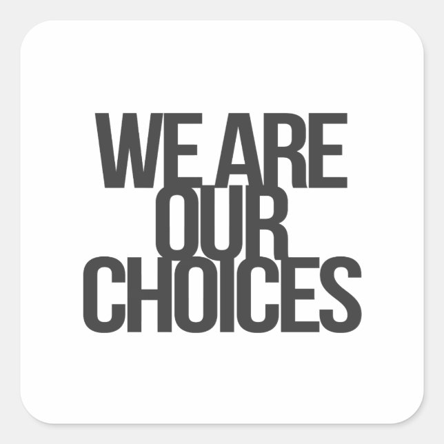 Adesivo Quadrado Citações inspiradoras e motivacionais (Frente)