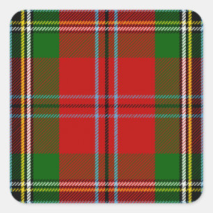 Adesivo Quadrado Clã MacLean do Tartan de Duart