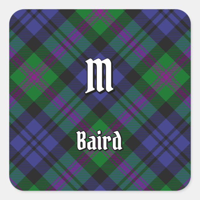 Adesivo Quadrado Clan Baird Tartan (Frente)