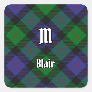 Adesivo Quadrado Clan Blair Tartan Square Sticker