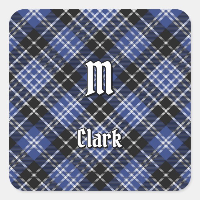 Adesivo Quadrado Clan Clark Tartan (Frente)