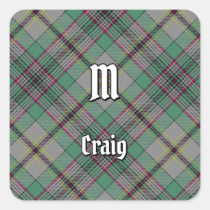 Adesivo Quadrado Clan Craig Tartan Square Sticker