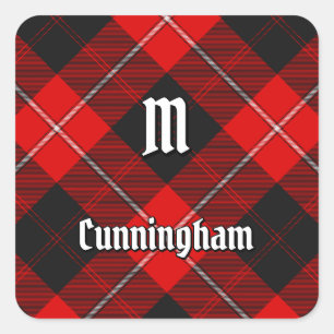 Adesivo Quadrado Clan Cunningham Tartan