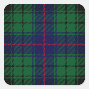 Adesivo Quadrado Clan Davidson Tartan