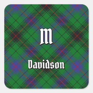 Adesivo Quadrado Clan Davidson Tartan