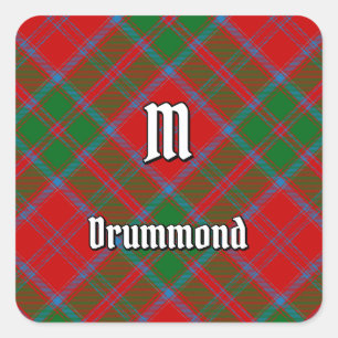 Adesivo Quadrado Clan Drummond Tartan